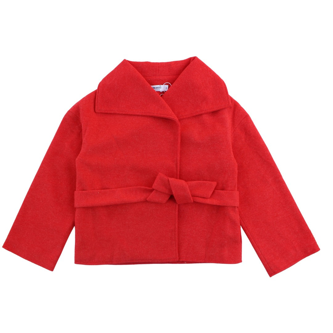 Ladies red short body coat