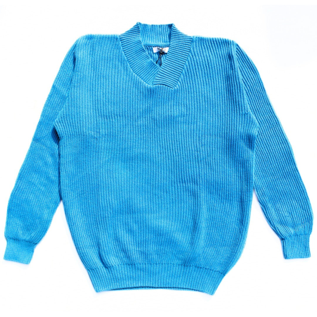 Sky blue lining V-Neck sweater