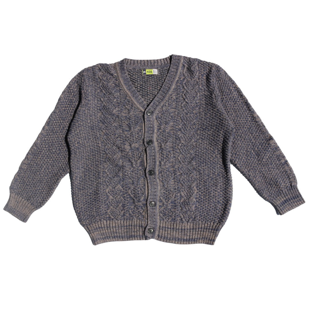 Boys blue and gray cardigan