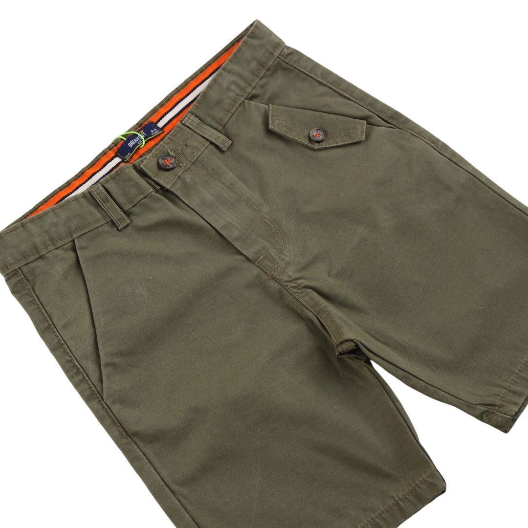 Boys commando green cotton shorts