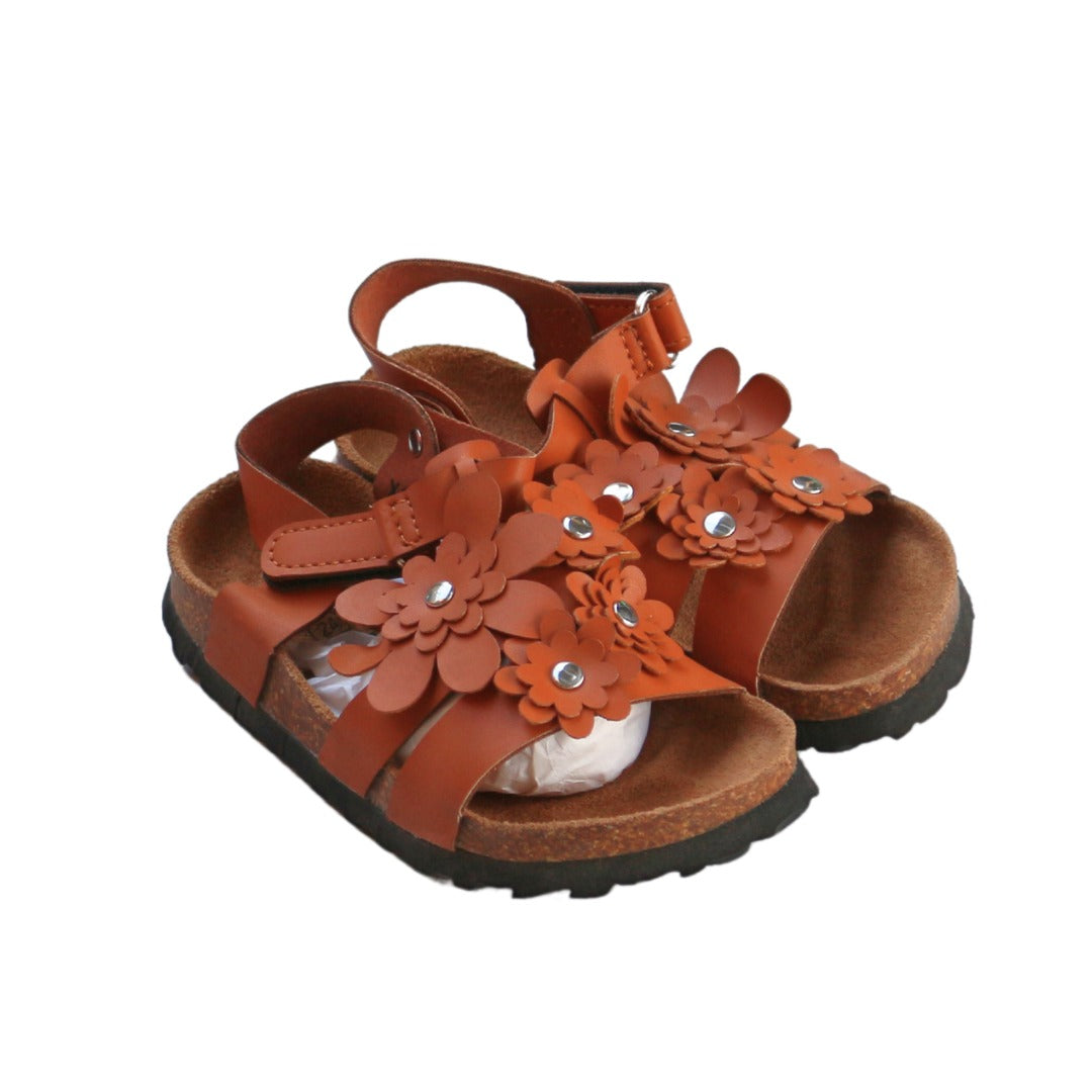 Girls brown flower Sandle