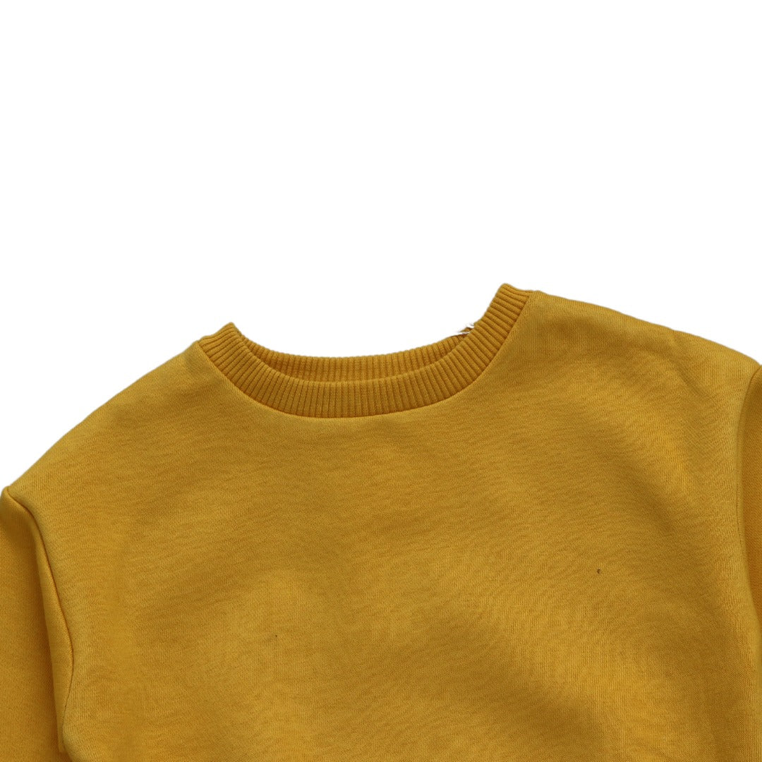 Yellow basic sweat shirt