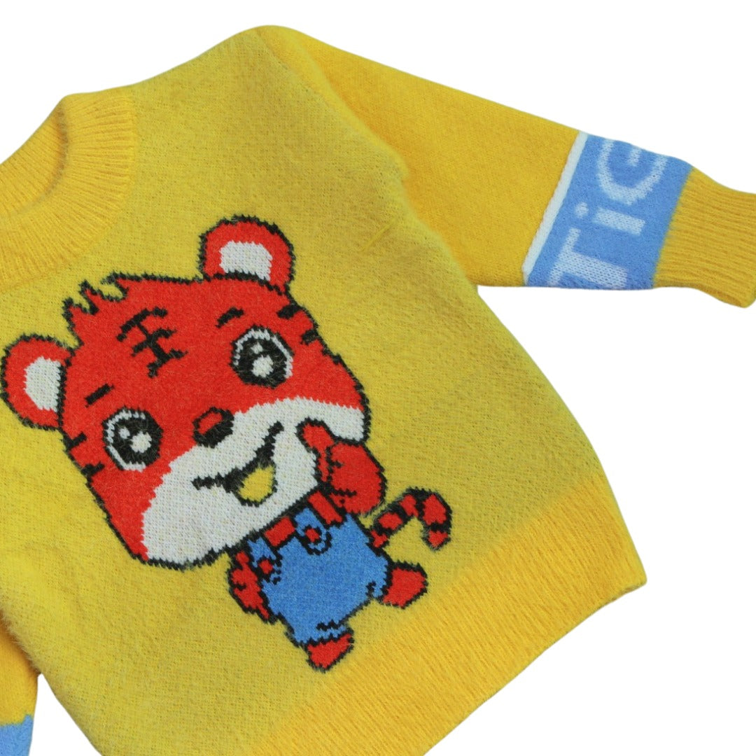 boys yellow lion sweater